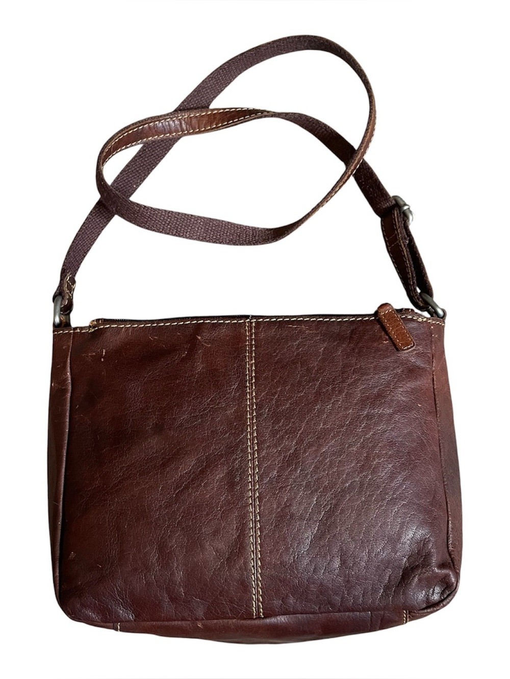Jack Georges Brown Leather Crossbody Bag